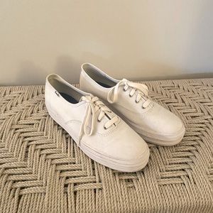 White Platform Keds (gently used)